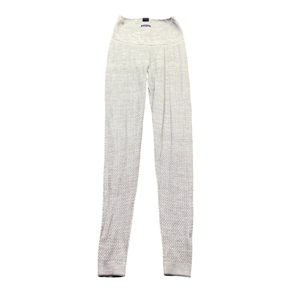 Patagonia Capilene Air Bottoms Wavy Knit Leggings Grey Womens Size S
